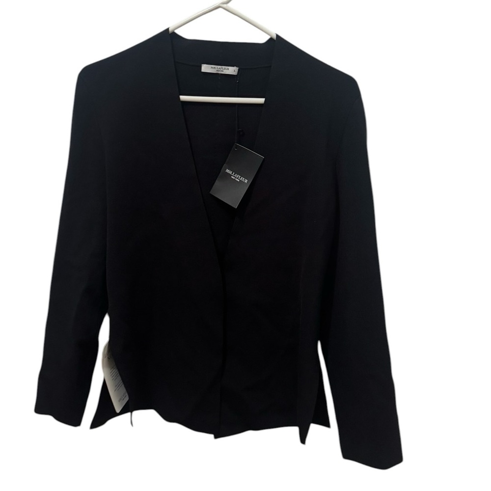 MM Lafleur Black Woolf Jardigan Blazer Size Large - Picture 2 of 7